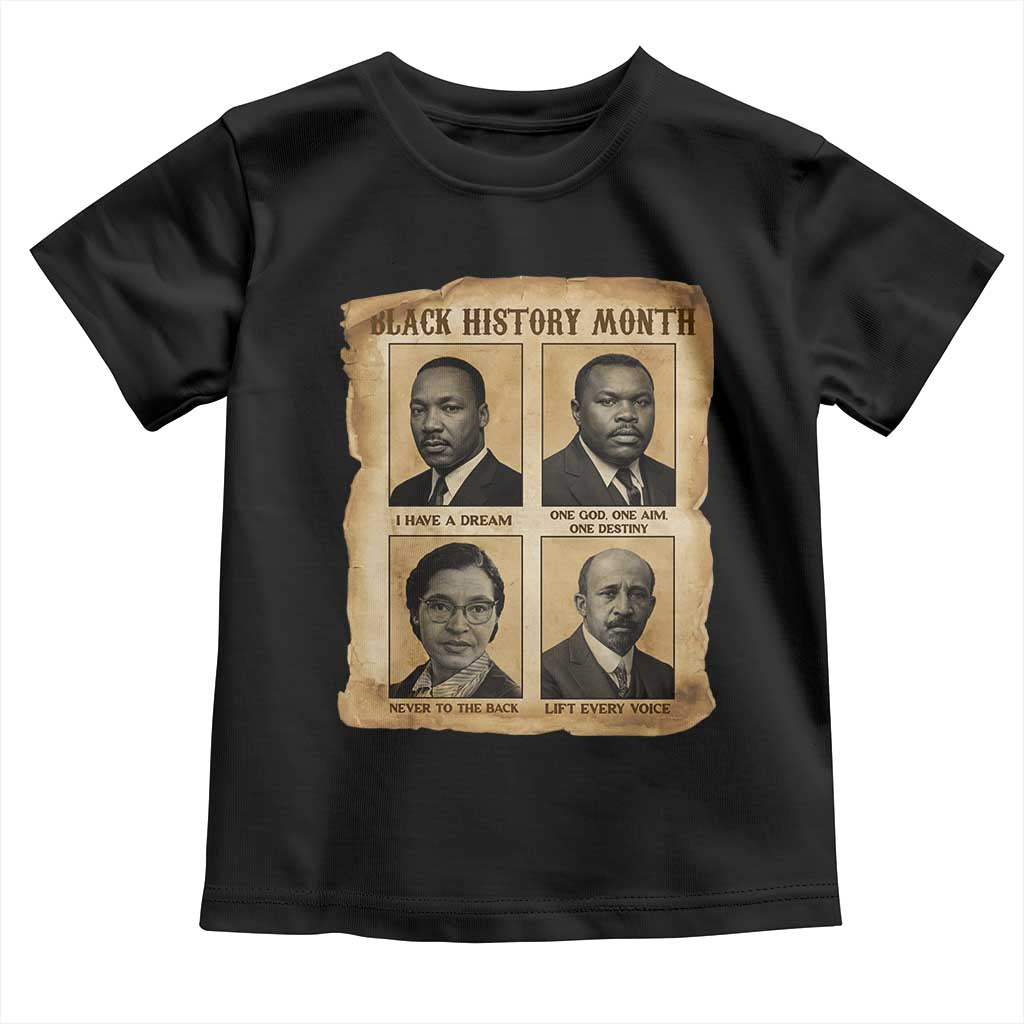 Vintage African American Heroes Toddler T Shirt Black Pride Inspiration - Wonder Print Shop