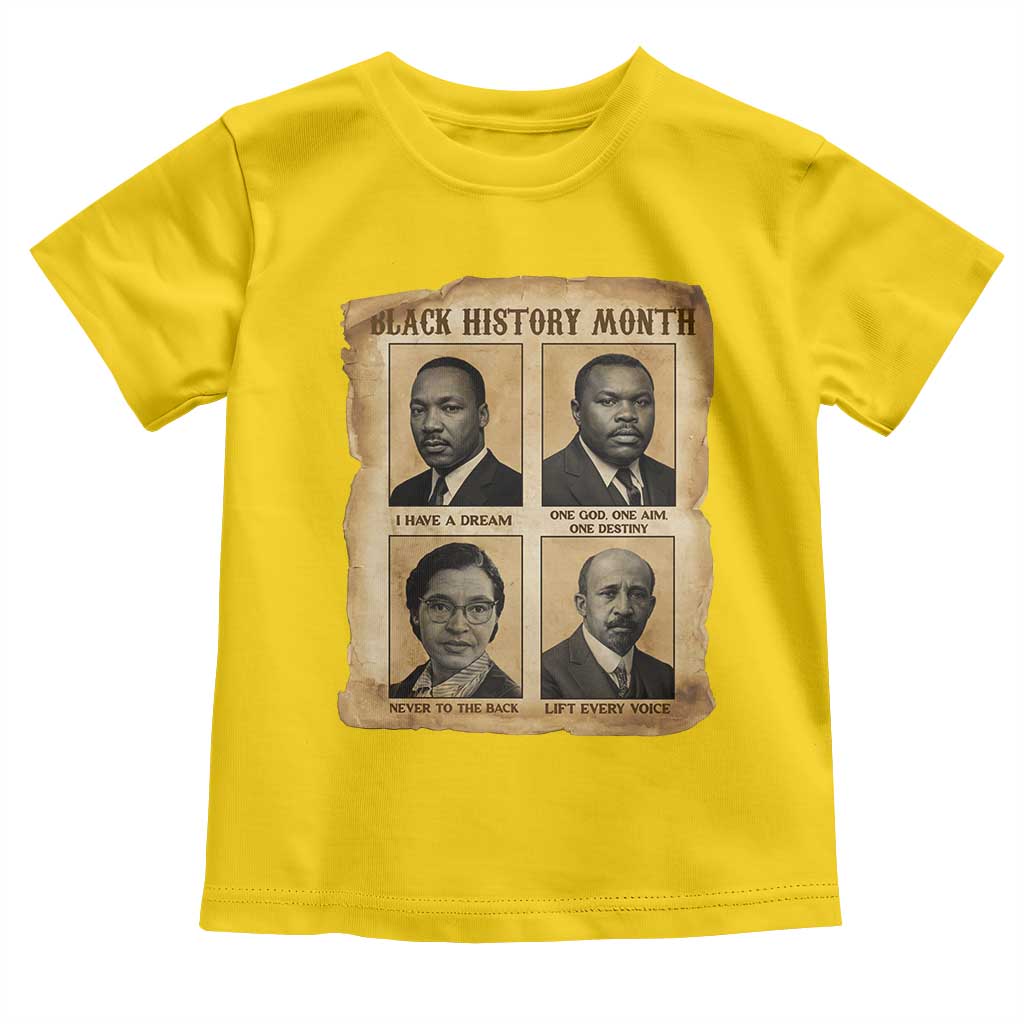 Vintage African American Heroes Toddler T Shirt Black Pride Inspiration - Wonder Print Shop