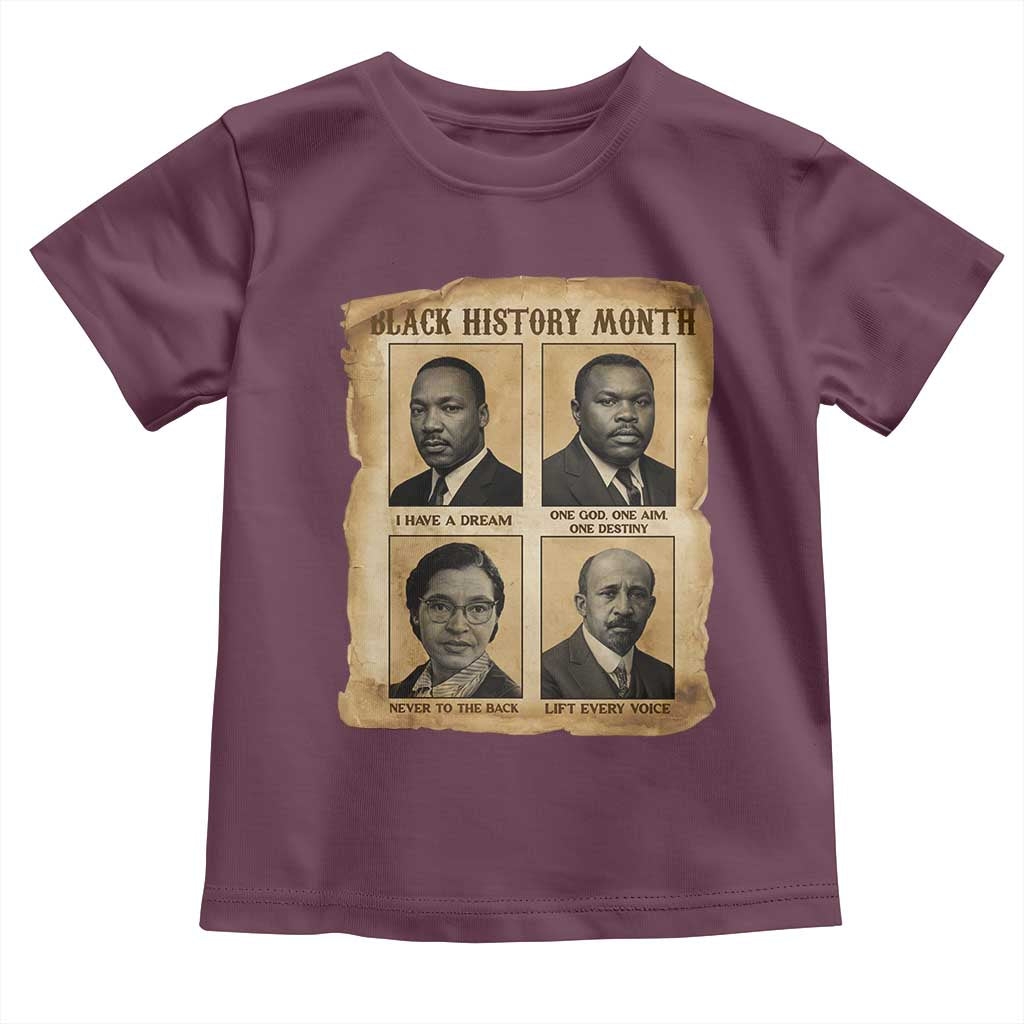 Vintage African American Heroes Toddler T Shirt Black Pride Inspiration - Wonder Print Shop