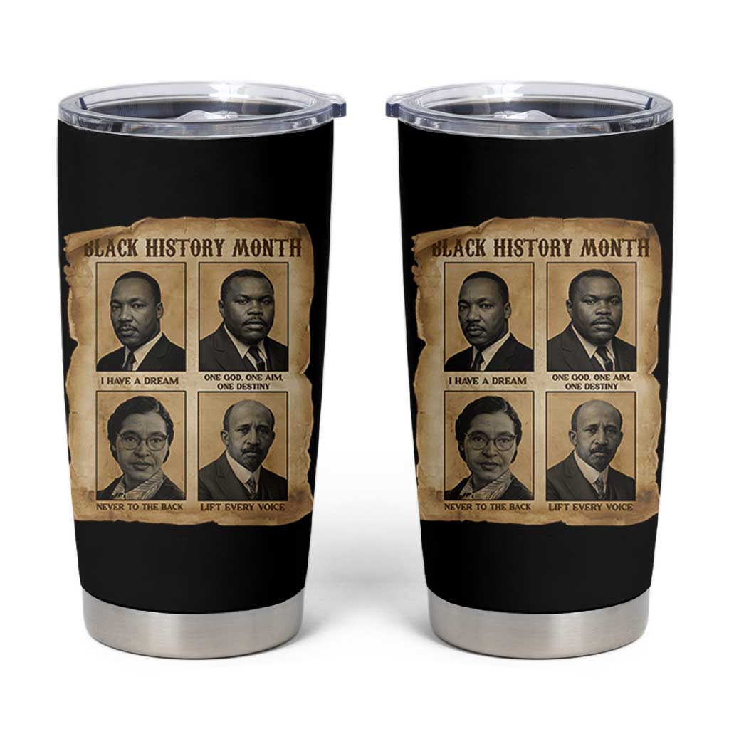 Vintage African American Heroes Tumbler Cup Black Pride Inspiration - Wonder Print Shop