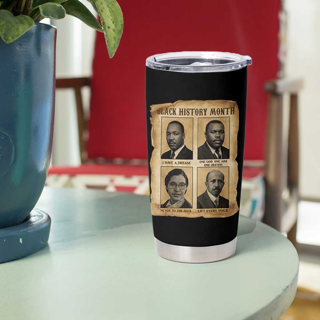 Vintage African American Heroes Tumbler Cup Black Pride Inspiration - Wonder Print Shop