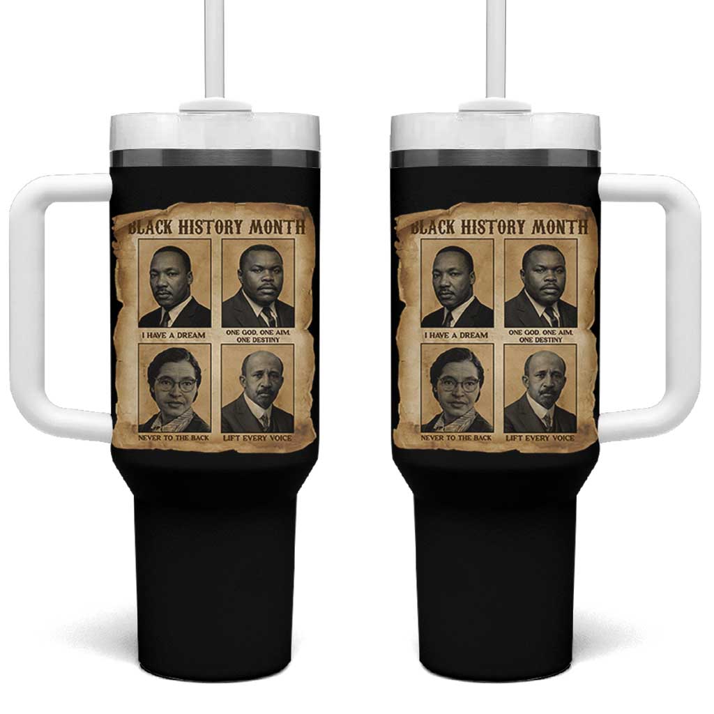 Vintage African American Heroes Tumbler With Handle Black Pride Inspiration - Wonder Print Shop