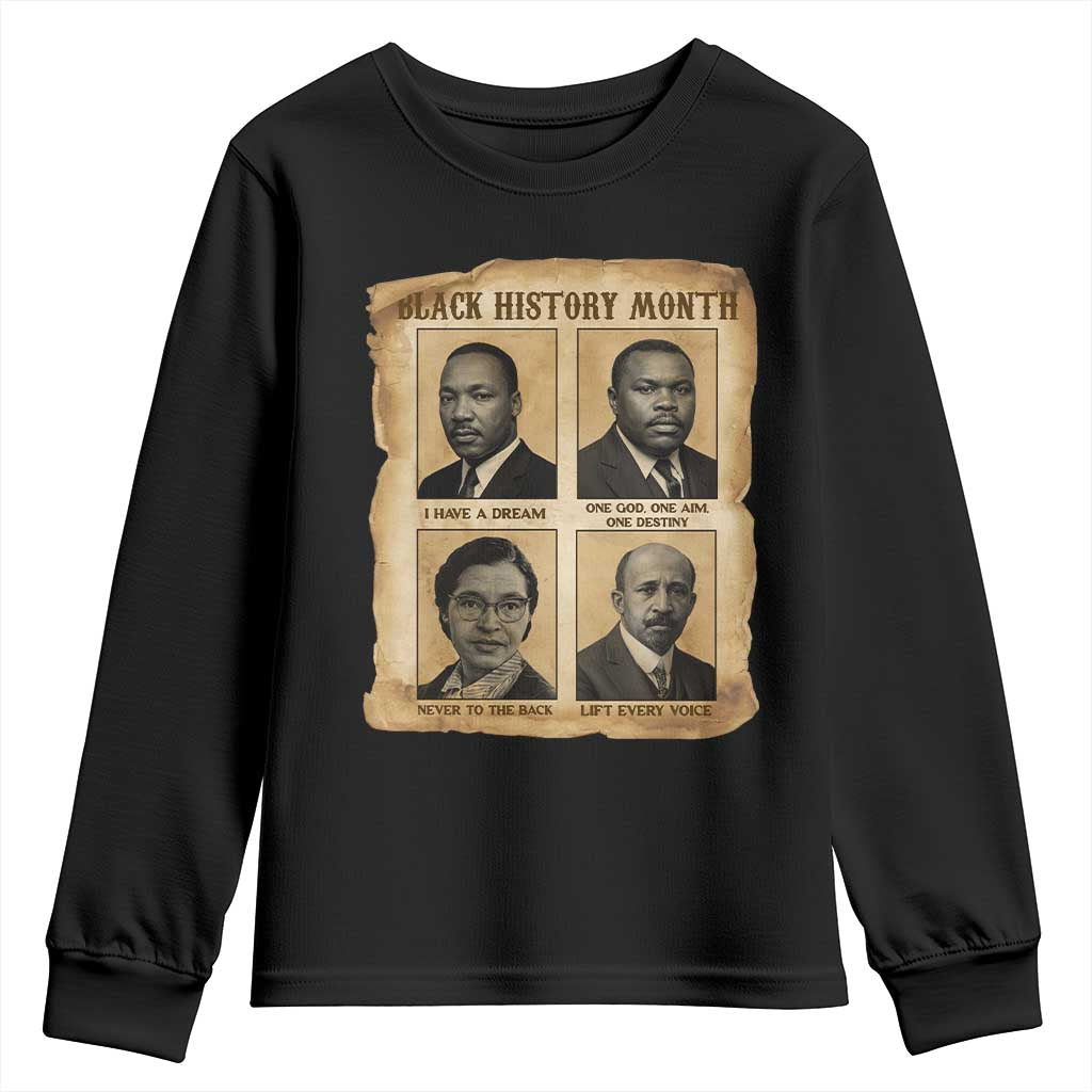 Vintage African American Heroes Youth Sweatshirt Black Pride Inspiration - Wonder Print Shop