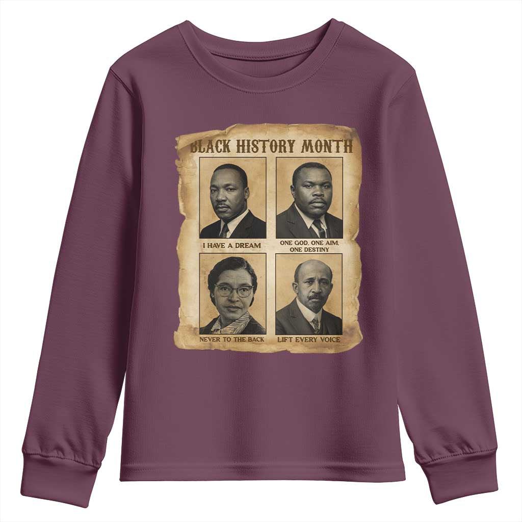 Vintage African American Heroes Youth Sweatshirt Black Pride Inspiration - Wonder Print Shop