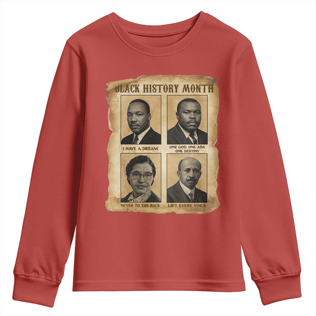 Vintage African American Heroes Youth Sweatshirt Black Pride Inspiration - Wonder Print Shop