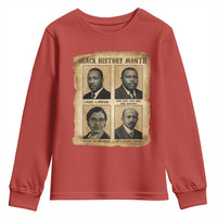 Vintage African American Heroes Youth Sweatshirt Black Pride Inspiration - Wonder Print Shop
