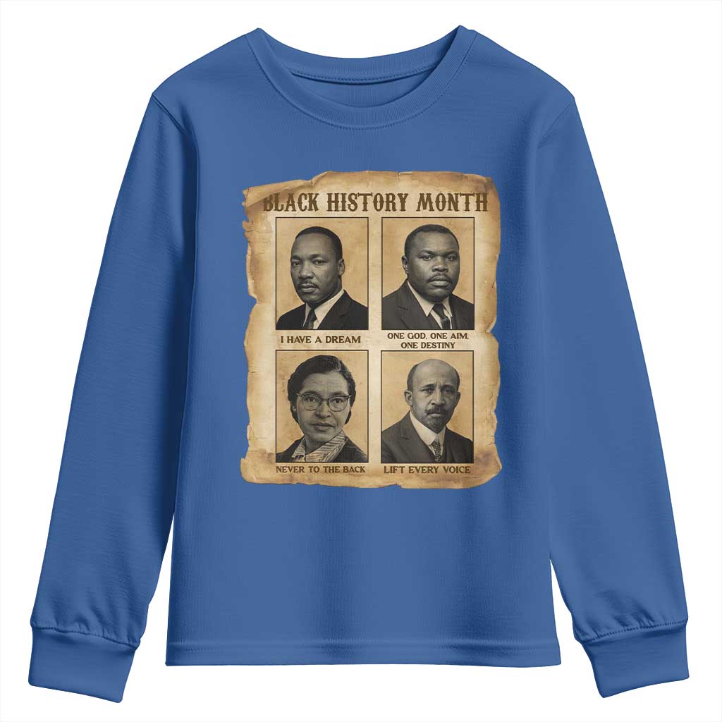 Vintage African American Heroes Youth Sweatshirt Black Pride Inspiration - Wonder Print Shop