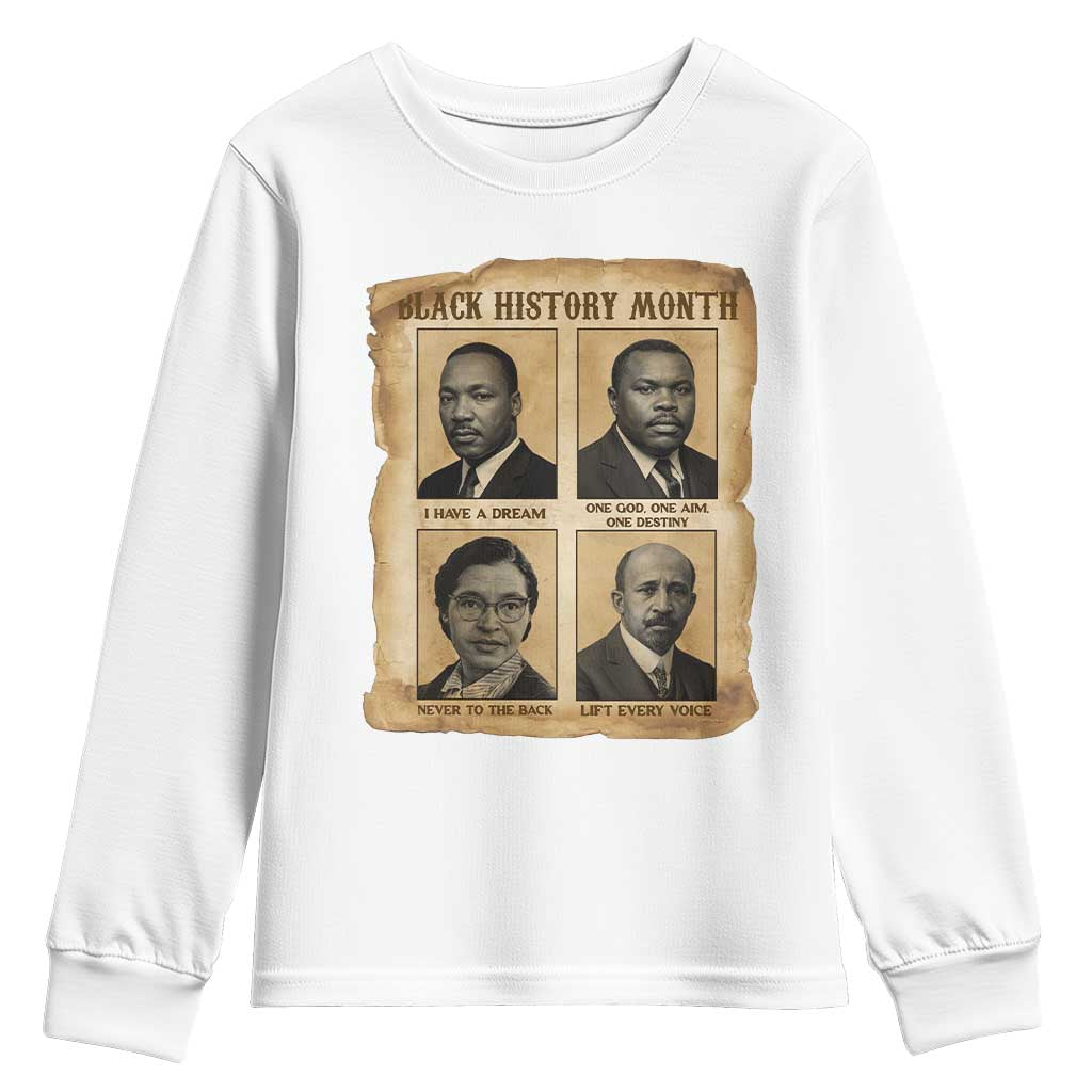 Vintage African American Heroes Youth Sweatshirt Black Pride Inspiration - Wonder Print Shop