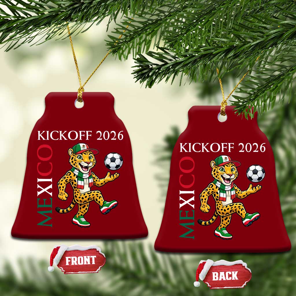 Mexico Soccer Pride Jaguar Kickoff 2026 Ceramic Ornament