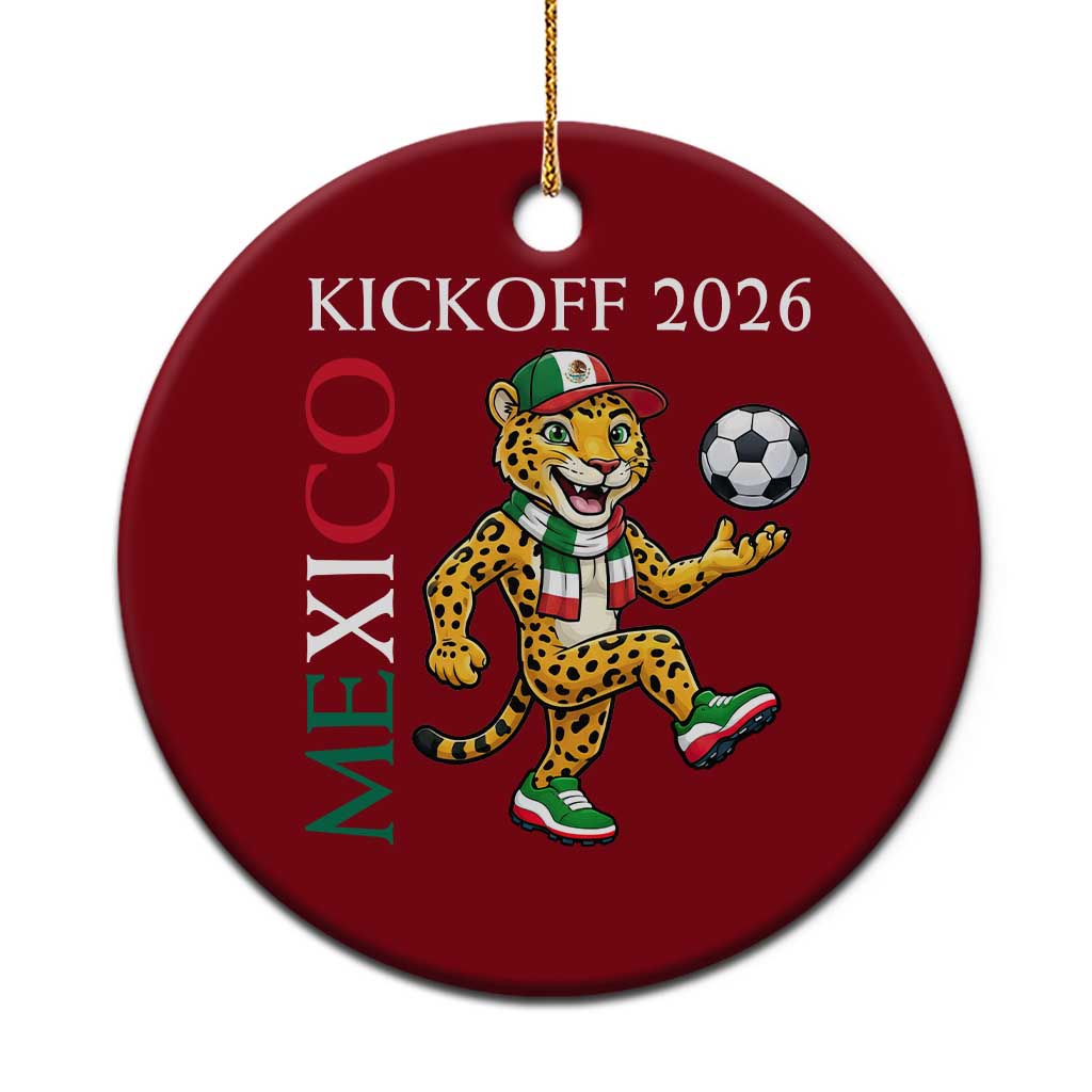 Mexico Soccer Pride Jaguar Kickoff 2026 Ceramic Ornament