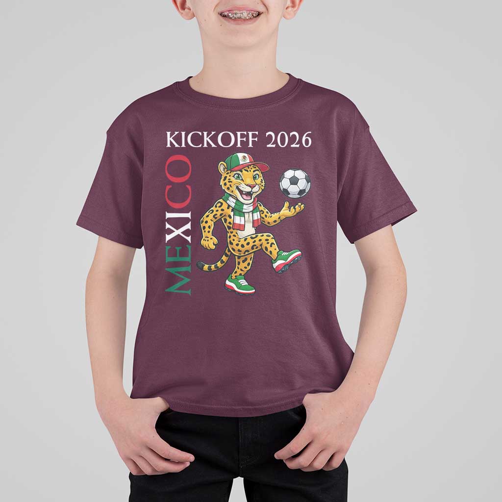 Mexico Soccer Pride Jaguar Kickoff 2026 T Shirt For Kid
