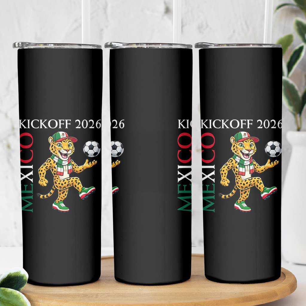 Mexico Soccer Pride Jaguar Kickoff 2026 Skinny Tumbler