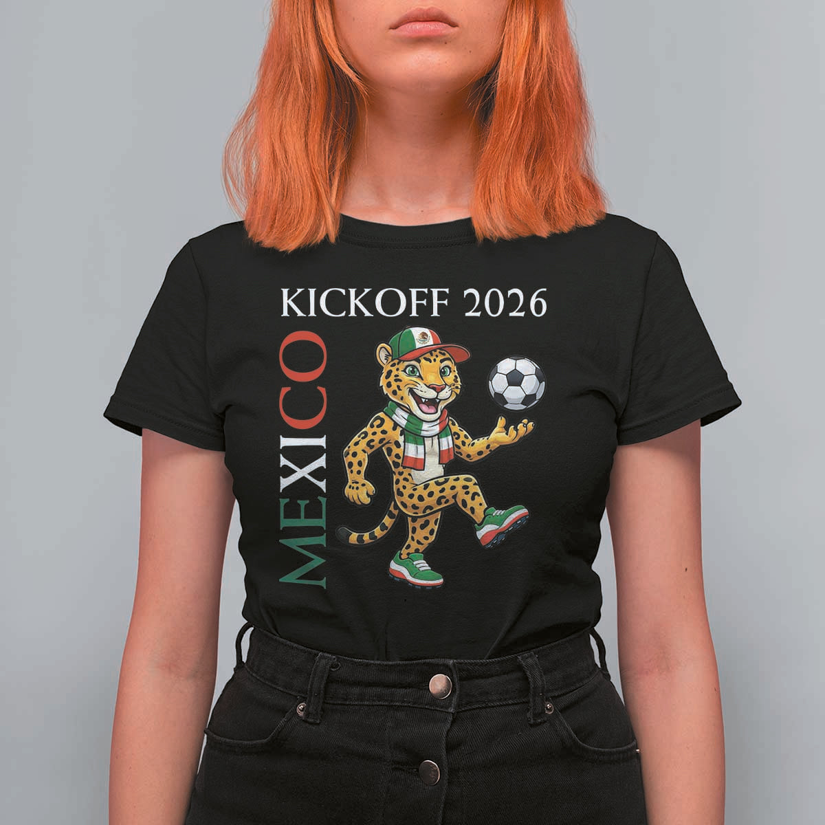 Mexico Soccer Pride Jaguar Kickoff 2026 T Shirt For Women