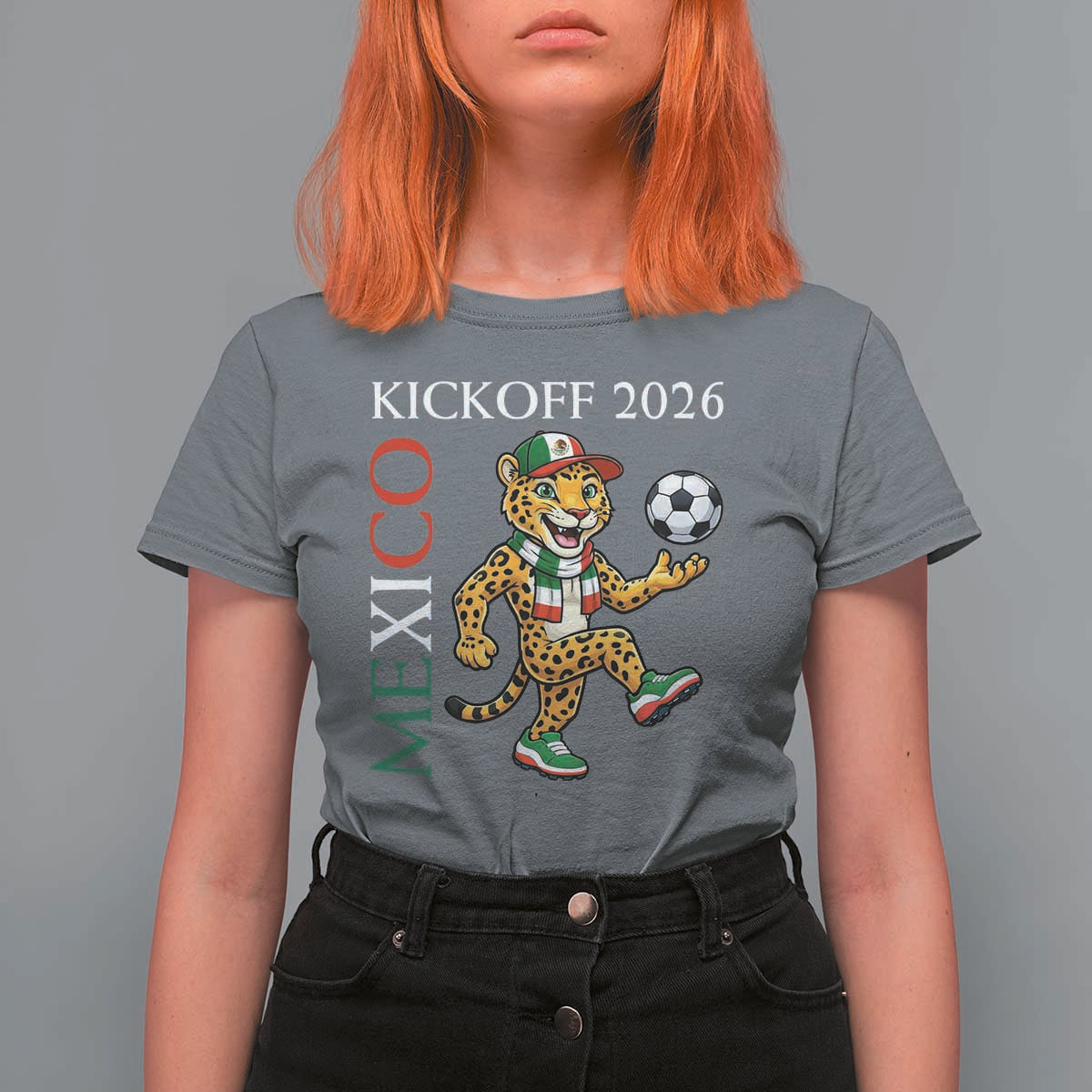 Mexico Soccer Pride Jaguar Kickoff 2026 T Shirt For Women