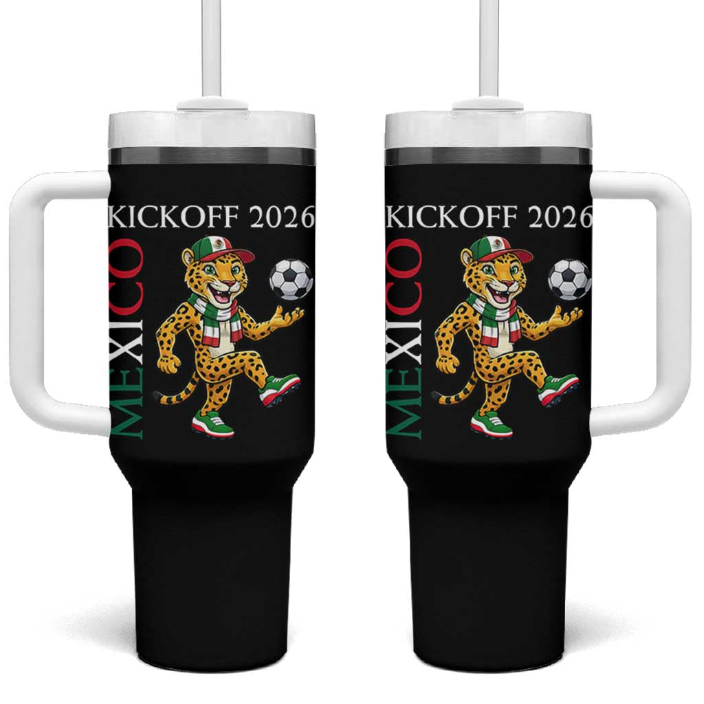 Mexico Soccer Pride Jaguar Kickoff 2026 Tumbler With Handle