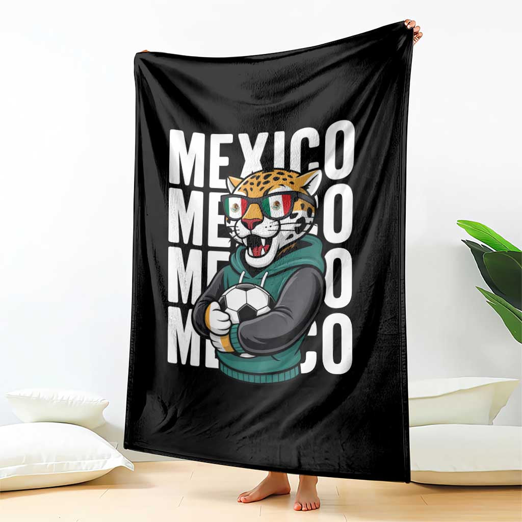 Fierce Mexico Jaguar Soccer Pride Fan Gift Throw Blanket