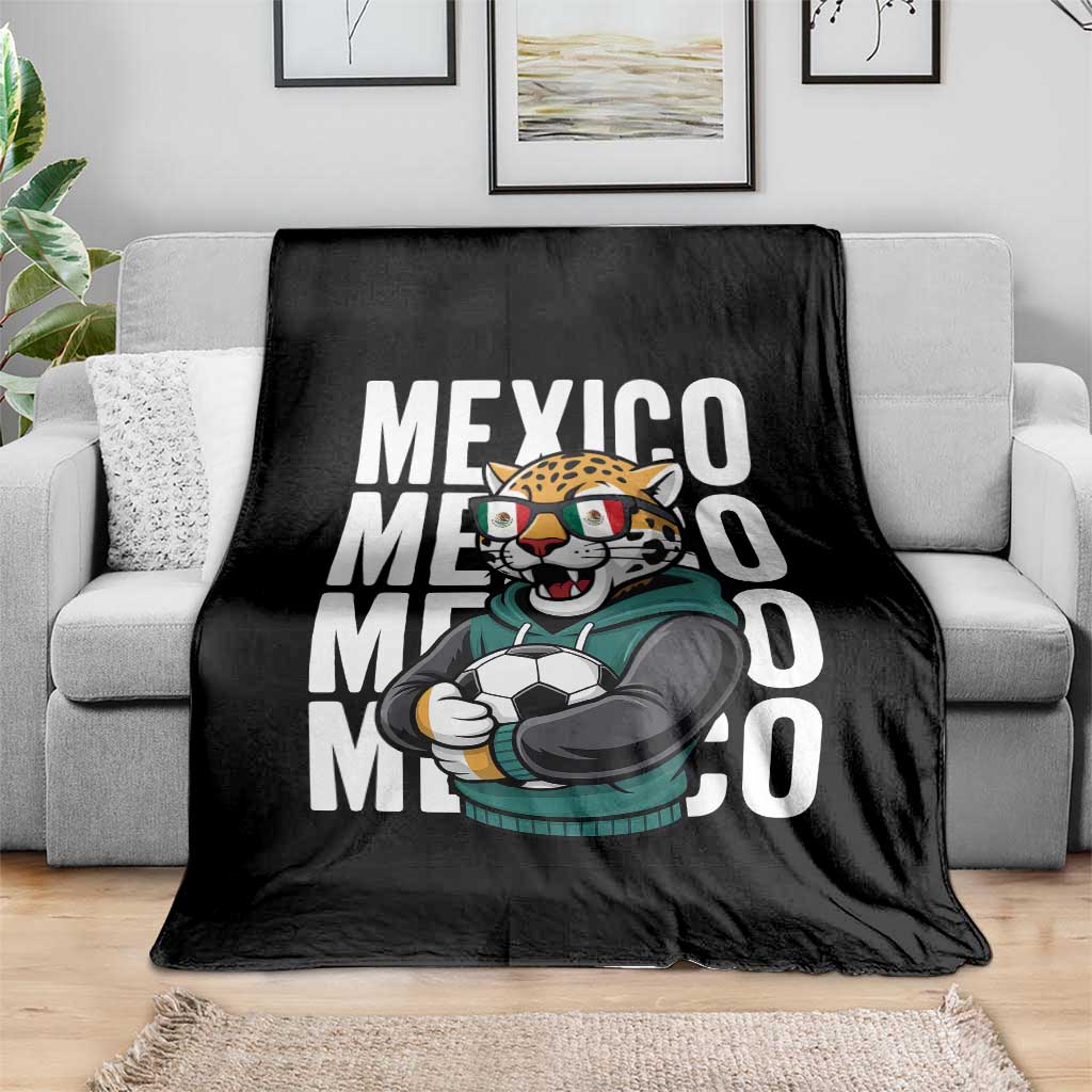 Fierce Mexico Jaguar Soccer Pride Fan Gift Throw Blanket