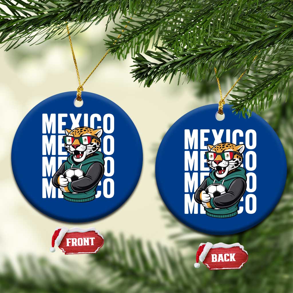 Fierce Mexico Jaguar Soccer Pride Fan Gift Ceramic Ornament