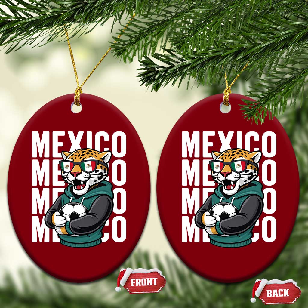 Fierce Mexico Jaguar Soccer Pride Fan Gift Ceramic Ornament