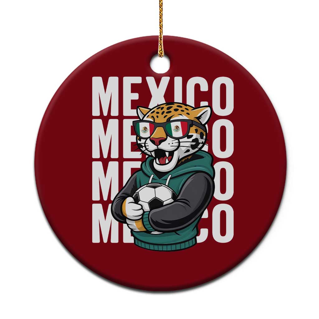 Fierce Mexico Jaguar Soccer Pride Fan Gift Ceramic Ornament