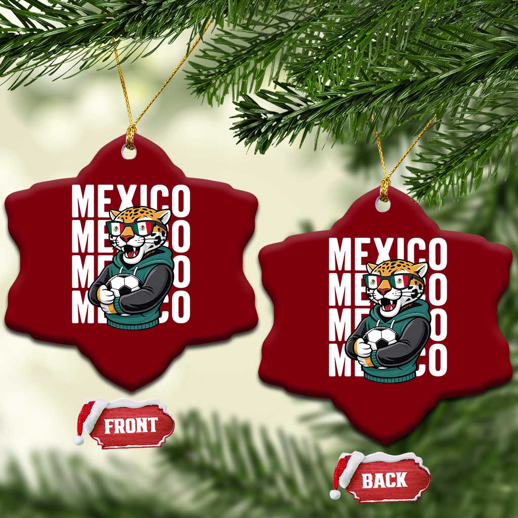 Fierce Mexico Jaguar Soccer Pride Fan Gift Ceramic Ornament
