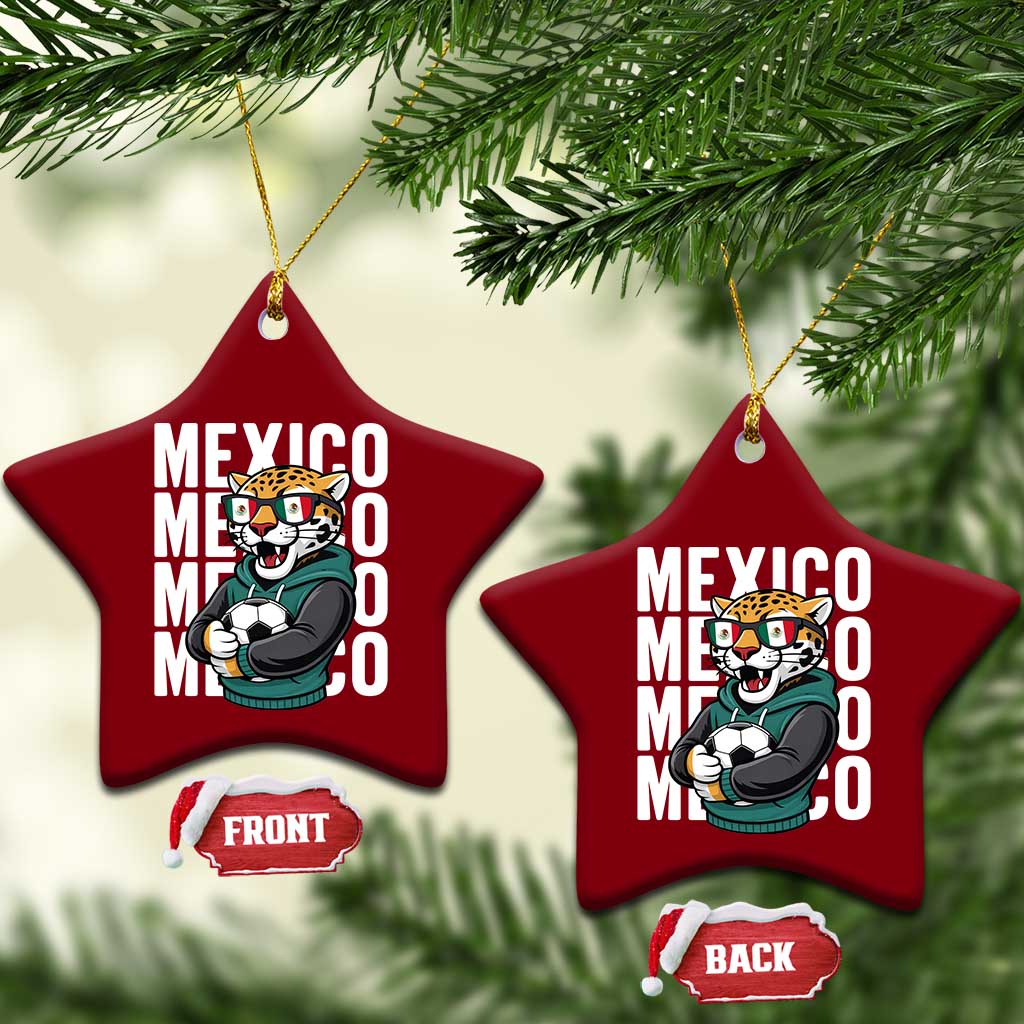 Fierce Mexico Jaguar Soccer Pride Fan Gift Ceramic Ornament