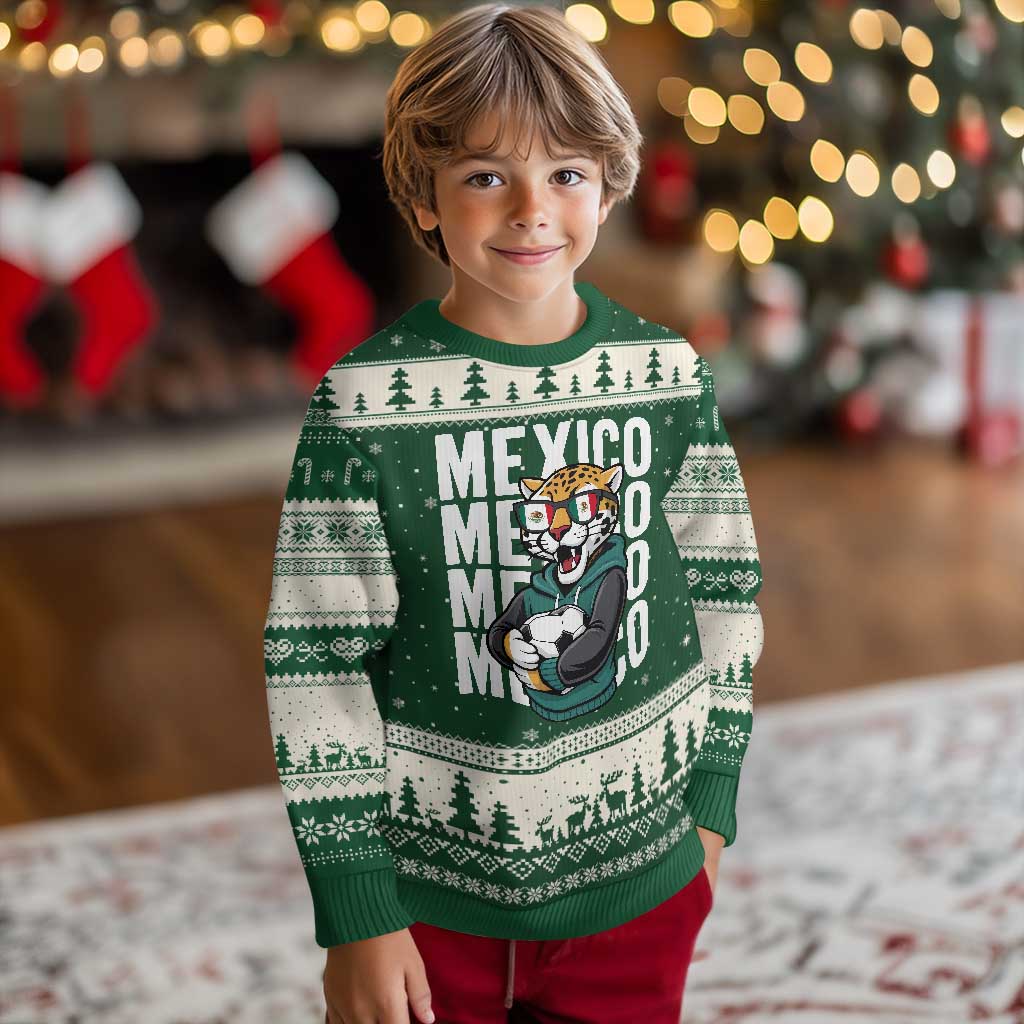 Fierce Mexico Jaguar Soccer Pride Fan Gift Ugly Christmas Sweater