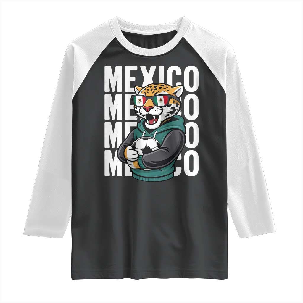 Fierce Mexico Jaguar Soccer Pride Fan Gift Raglan Shirt