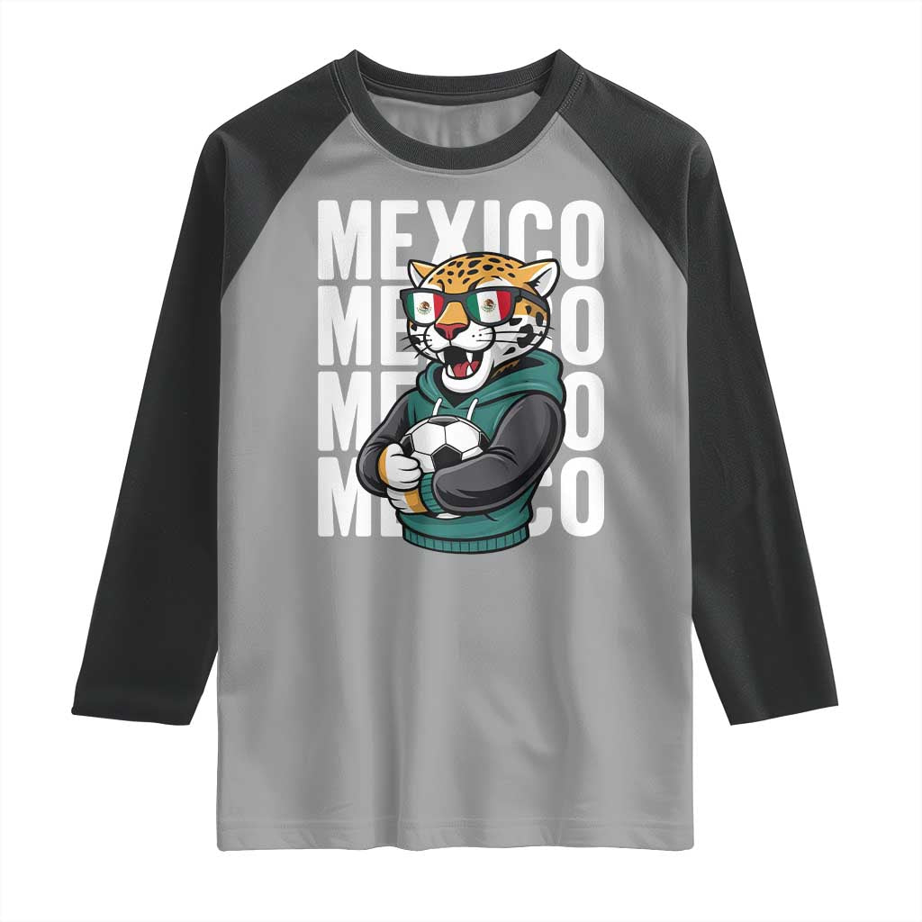 Fierce Mexico Jaguar Soccer Pride Fan Gift Raglan Shirt