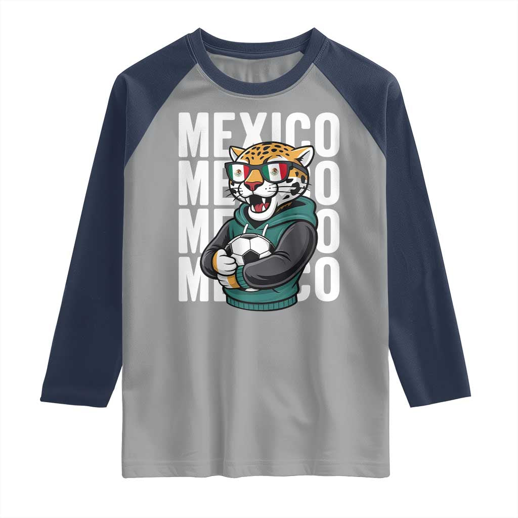Fierce Mexico Jaguar Soccer Pride Fan Gift Raglan Shirt