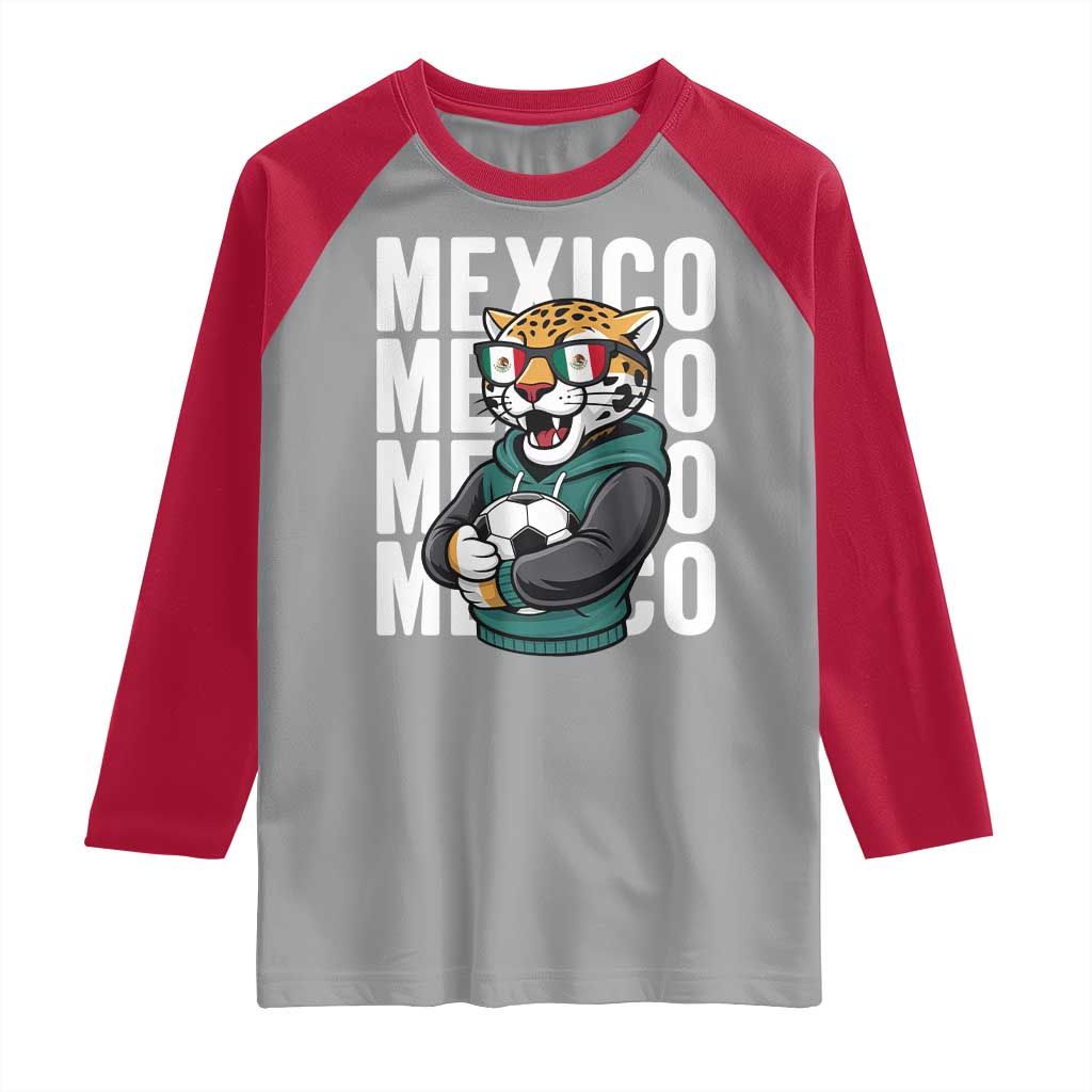 Fierce Mexico Jaguar Soccer Pride Fan Gift Raglan Shirt