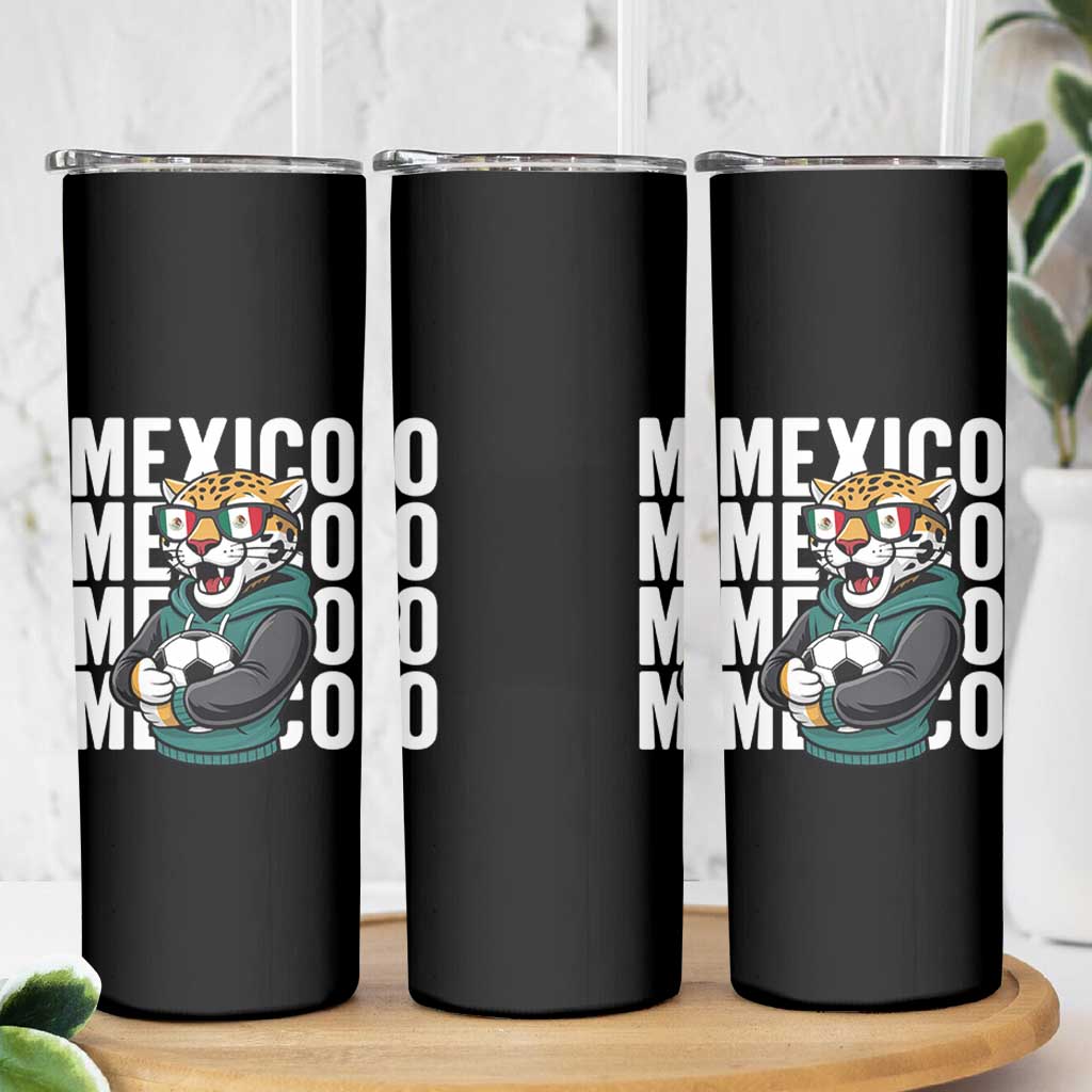 Fierce Mexico Jaguar Soccer Pride Fan Gift Skinny Tumbler