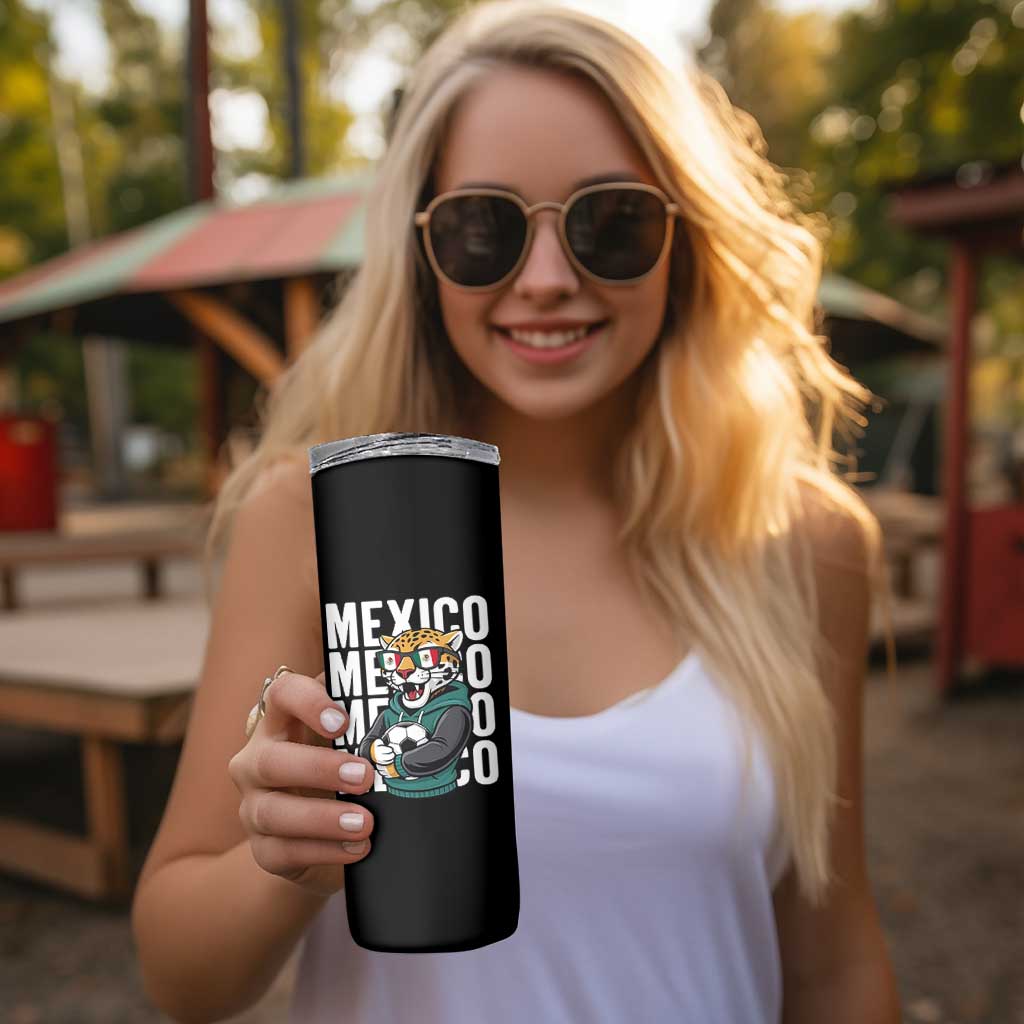 Fierce Mexico Jaguar Soccer Pride Fan Gift Skinny Tumbler
