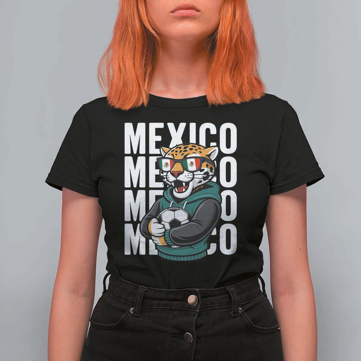 Fierce Mexico Jaguar Soccer Pride Fan Gift T Shirt For Women