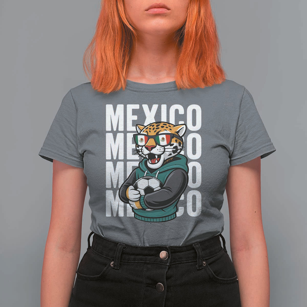 Fierce Mexico Jaguar Soccer Pride Fan Gift T Shirt For Women