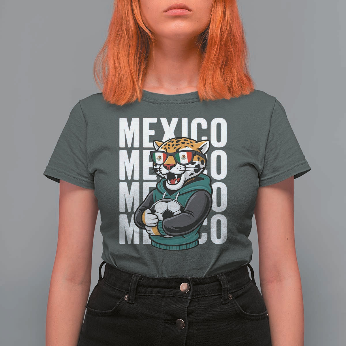Fierce Mexico Jaguar Soccer Pride Fan Gift T Shirt For Women