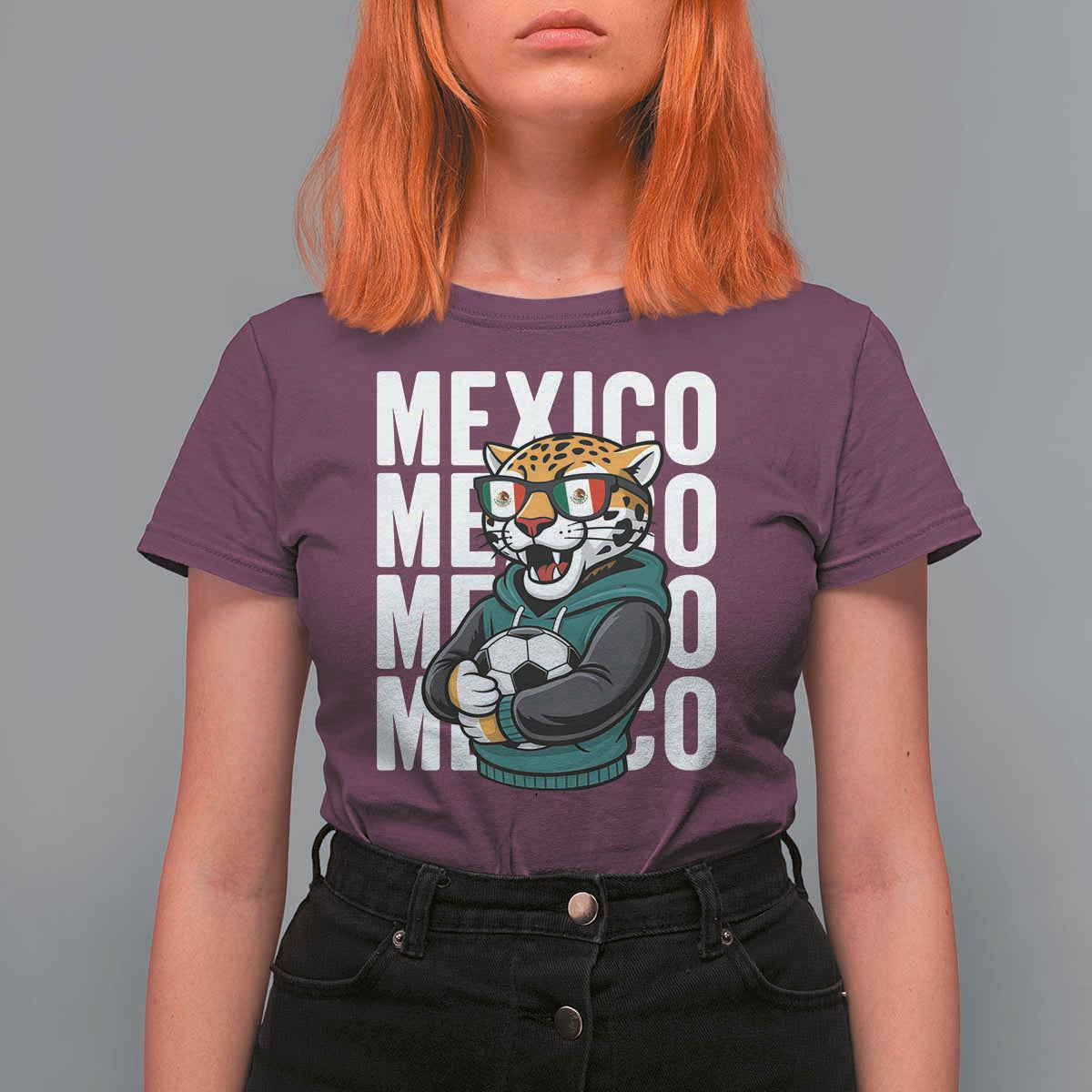 Fierce Mexico Jaguar Soccer Pride Fan Gift T Shirt For Women