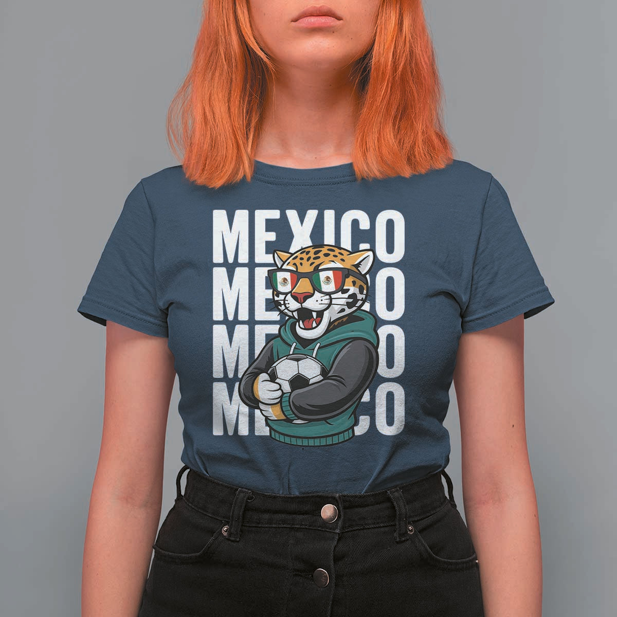 Fierce Mexico Jaguar Soccer Pride Fan Gift T Shirt For Women