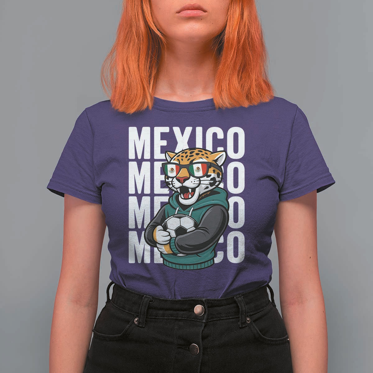 Fierce Mexico Jaguar Soccer Pride Fan Gift T Shirt For Women