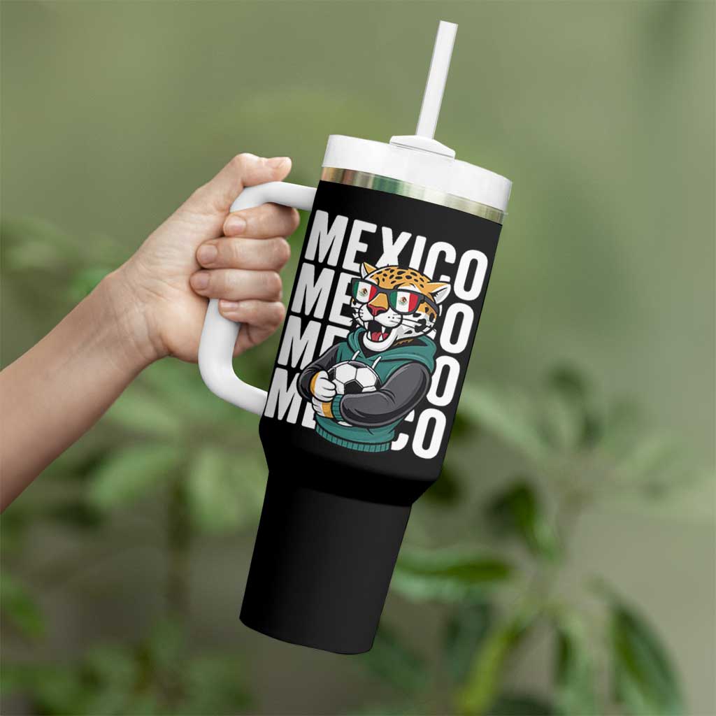Fierce Mexico Jaguar Soccer Pride Fan Gift Tumbler With Handle