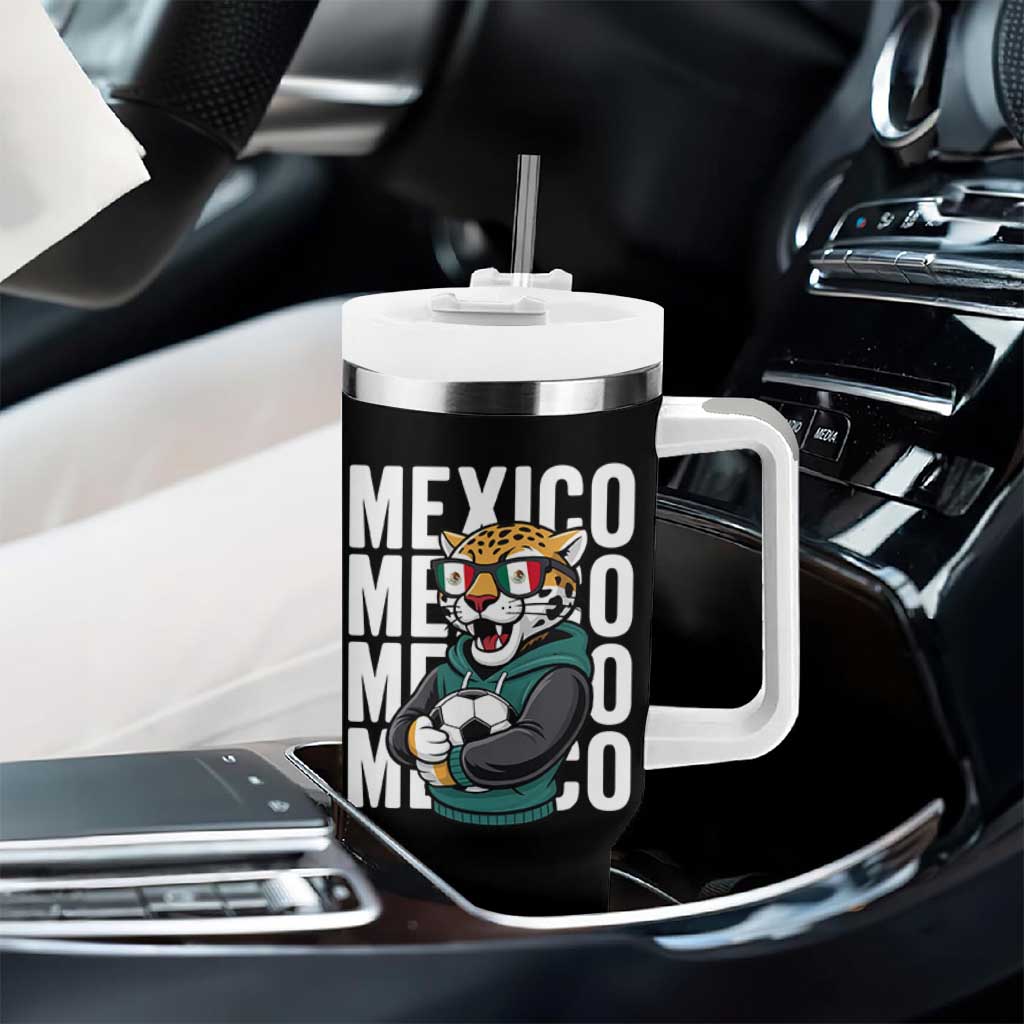 Fierce Mexico Jaguar Soccer Pride Fan Gift Tumbler With Handle