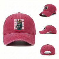 Fierce Mexico Jaguar Soccer Pride Fan Gift Washed Cotton Baseball Cap
