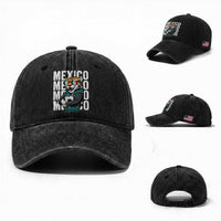 Fierce Mexico Jaguar Soccer Pride Fan Gift Washed Cotton Baseball Cap