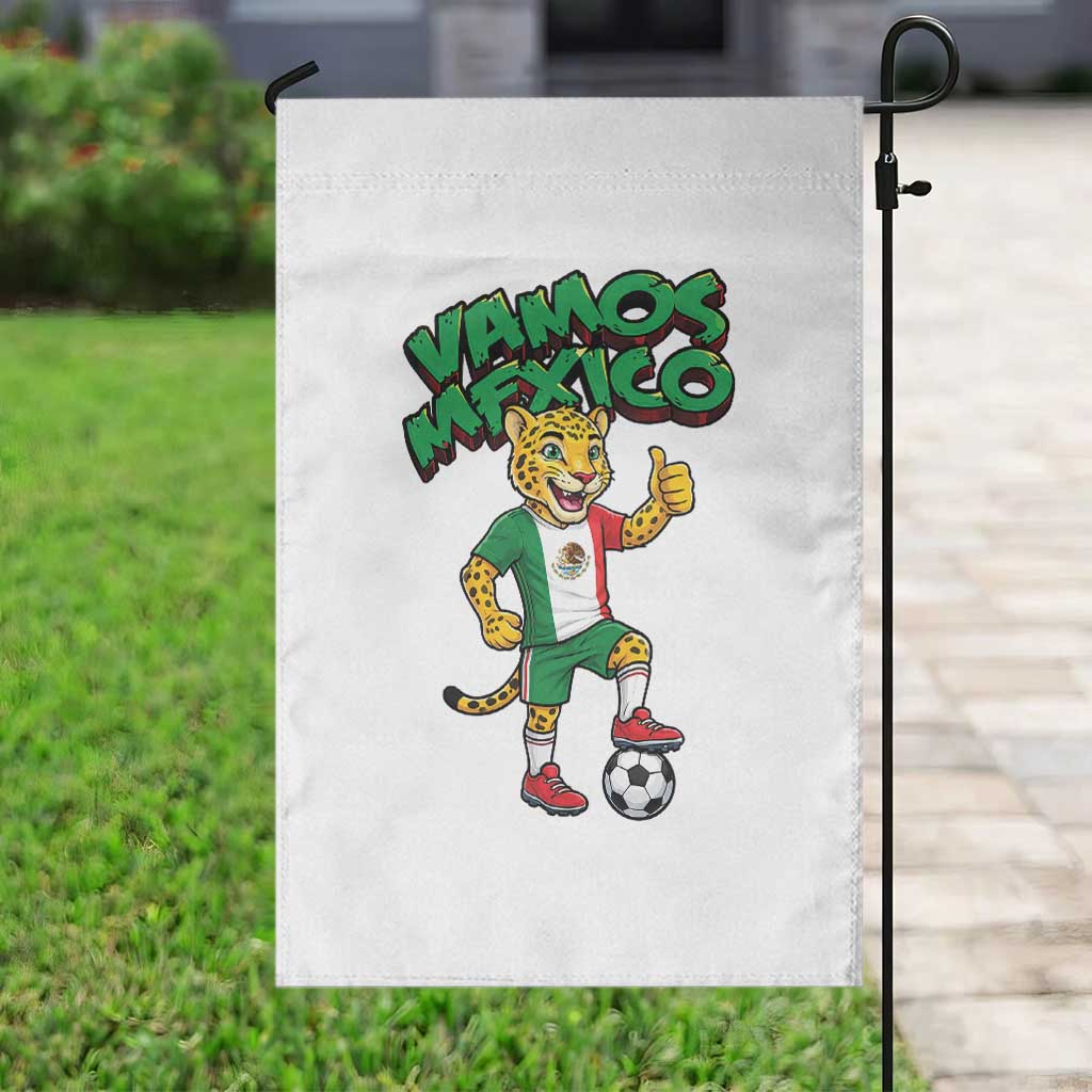 Vamos Mexico Fierce Leopard Garden Flag Soccer 2026 Fan Gift