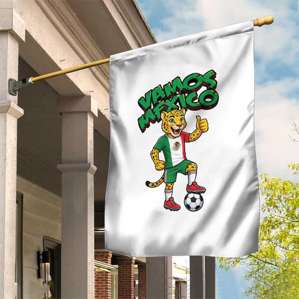 Vamos Mexico Fierce Leopard Garden Flag Soccer 2026 Fan Gift