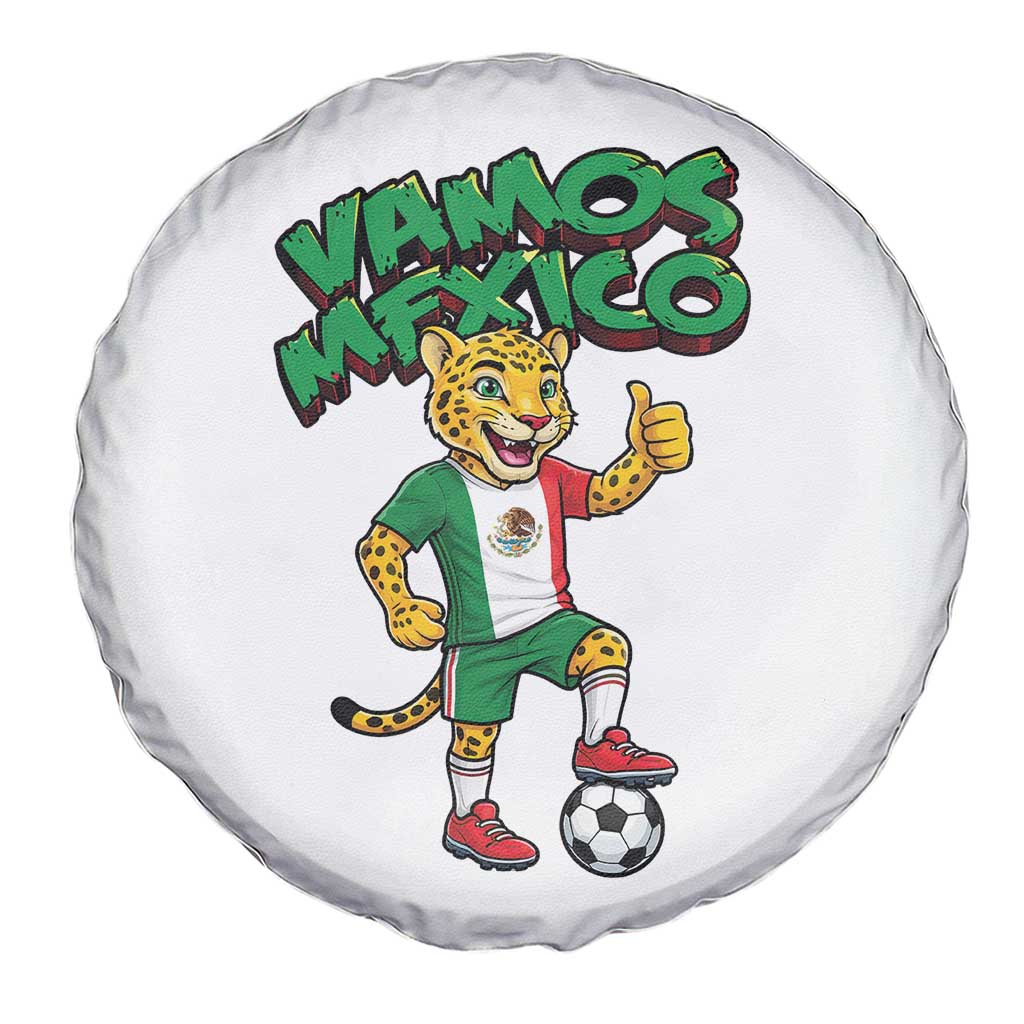 Vamos Mexico Fierce Leopard Spare Tire Cover Soccer 2026 Fan Gift