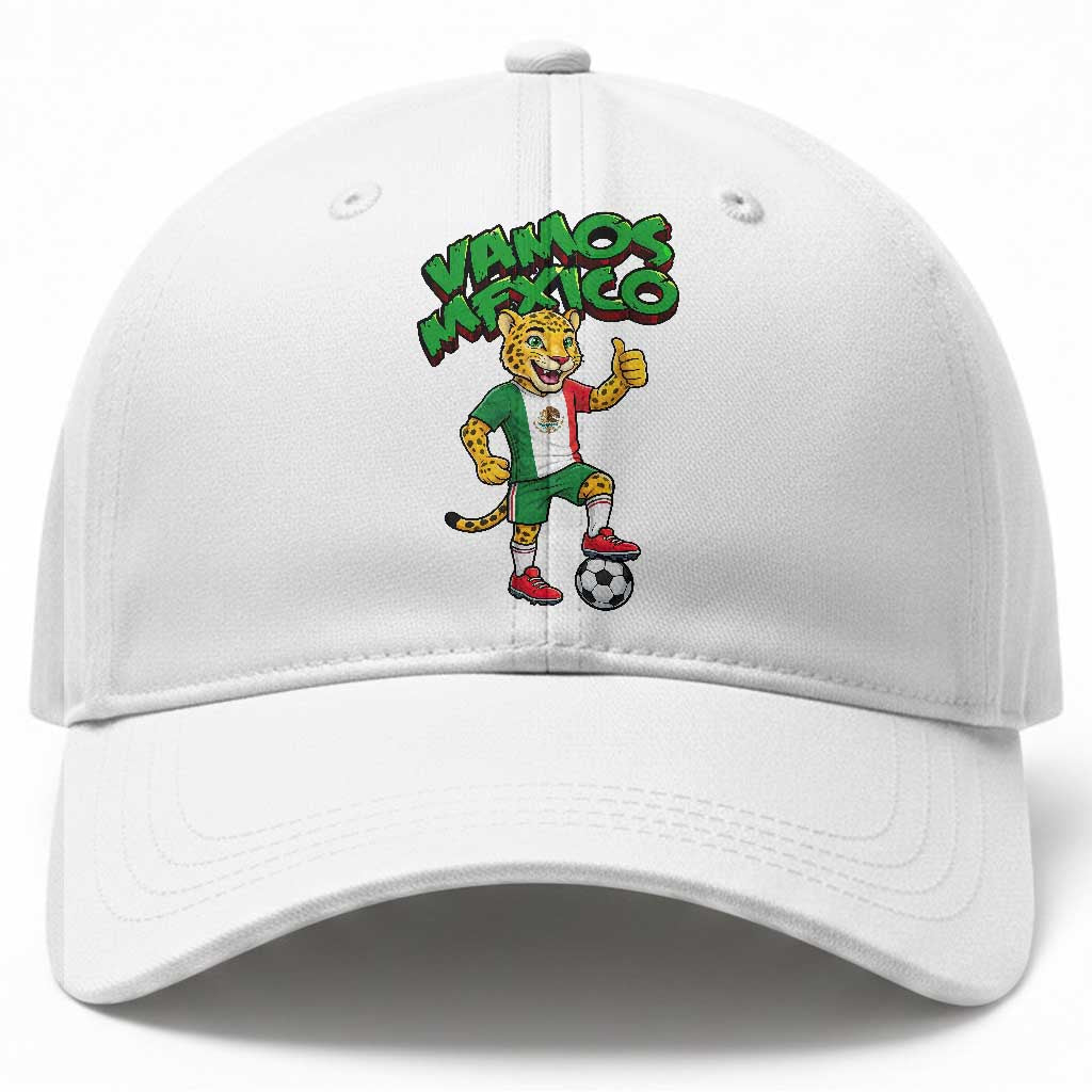 Vamos Mexico Fierce Leopard Baseball Cap Soccer 2026 Fan Gift