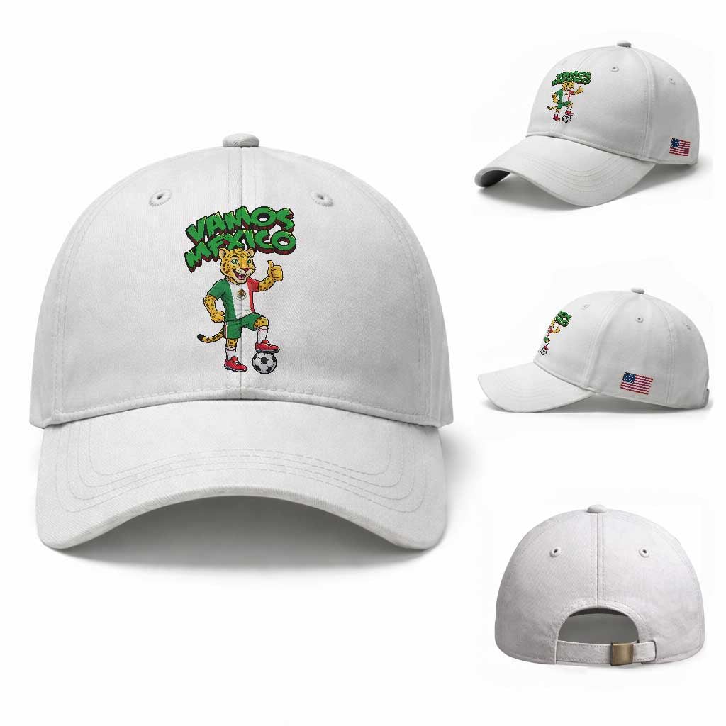 Vamos Mexico Fierce Leopard Baseball Cap Soccer 2026 Fan Gift
