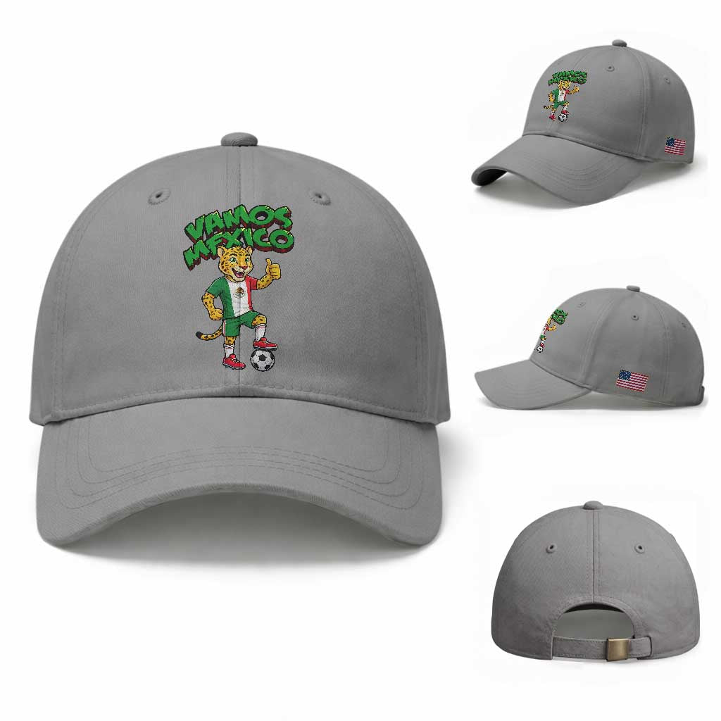 Vamos Mexico Fierce Leopard Baseball Cap Soccer 2026 Fan Gift