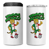 Vamos Mexico Fierce Leopard 4 in 1 Can Cooler Tumbler Soccer 2026 Fan Gift